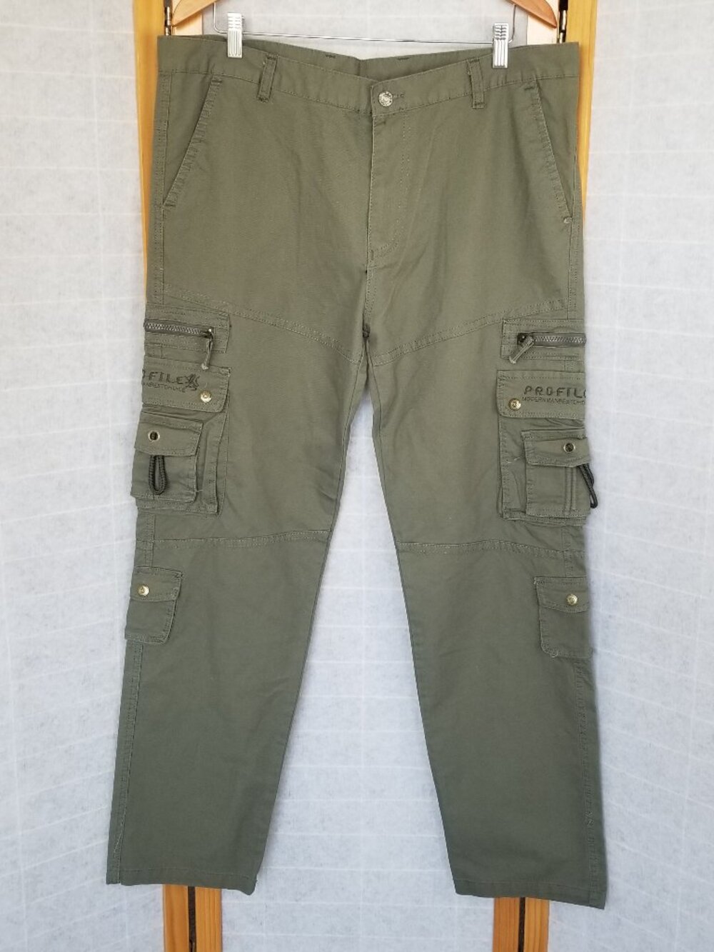 Profile Green Cargo Pants Cotton Tactical Style Size 40